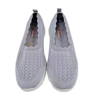 Skechers Relaxed Fit Memory Foam wms 10 Flat Blue Slip On Knit Comfort Casual - Picture 1 of 11