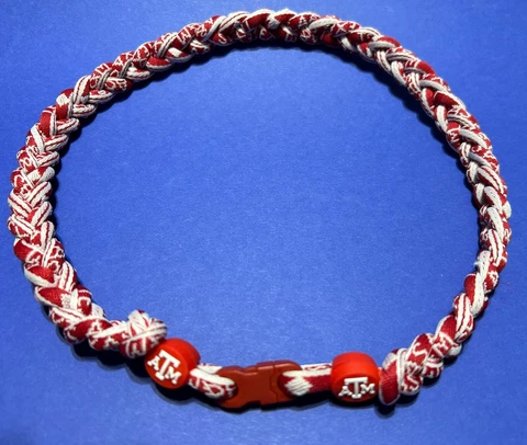 Texas A&M Aggies Titanium Braided Necklace 21 inch Cover