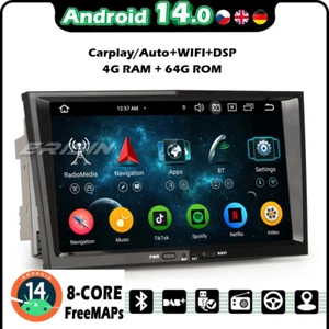 64GB Android 14 Navi Carplay Autoradio Opel Astra H Corsa D Zafira Vectra Antara - Bild 1 von 18