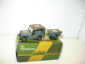 Solido, Jeep Willys Ambulance With Trailer Doctor's Military - Picture 1 of 2