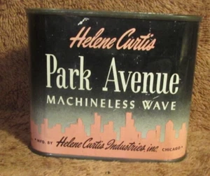 Vintage Helene Curtis Park Avenue Machineless Wave Beauty Advertising Tin w/Key - Picture 1 of 4