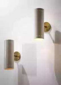 Italian Brass Wall Scone - cylinder style light - Vanity Light - Italian light - Picture 1 of 5