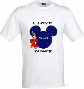 PERSONALISIERTES T-SHIRT I LOVE DISNEY VOLLFARBIG SUBLIMATION - Bild 1 von 1