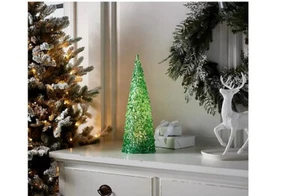 17" beleuchteter glitzernder Baum mit klaren & farbigen Morph-Lichtern von Valerie - Bild 1 von 2