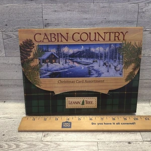 20 cartoline di NATALE albero magro, CABIN COUNTRY, montagne, alci, uccellini, neve, lago - Foto 1 di 11