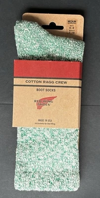 Red Wing 鞋 棉 Ragg 靴子 袜子 中号 男式 6-9 女式 7-10 Kelly 绿色 — 第 1/2 张图片