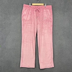 Juicy Couture Hose Damen XL Rosa Velour Nachtwäsche Strass Lounge Y2K Tasche - Bild 1 von 19