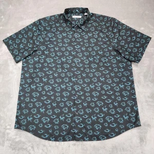 Camisa Tommy Bahama Para Hombres 2XLT Alta Negra Azul Estampado de Peces Bahama Coast IslandZone - Imagen 1 de 12