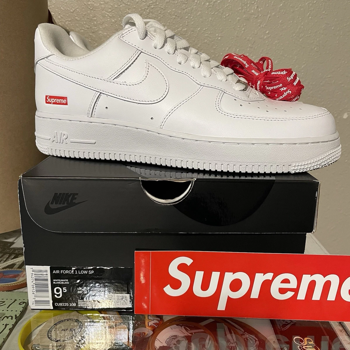 Nike Air Force 1 Supreme White | eBay