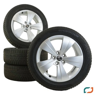 Original Skoda SuperB 3 Winterräder Winterreifen 3V0601025A 215/55 R17 98V - Bild 1 von 4