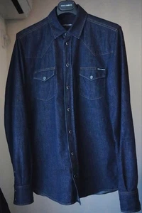 Dolce＆Gabbana Denim Long Sleeve Shirt Size 40 From Japan - Picture 1 of 24