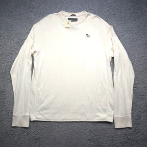 Abercrombie & Fitch Shirt Herren 2XL Weiß Langarm Muskelshirt Thermo Neu mit Etikett - Bild 1 von 7
