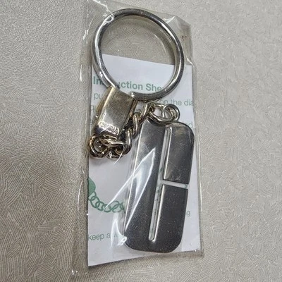 CLINIQUE Signature Silver Tone  Keychain C Logo Key Chain Ring NEW/UNOPENED - Image 1 of 4