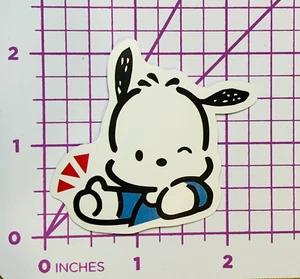 Pochacco BLUE Coat a Snap & a WINK - Sticker Vinyl Decal Sanrio Free Ship &Track - Picture 1 of 4