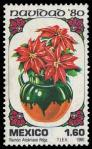 MEXICO 1218 - Christmas Traditions "Poinsettia Flowers" (pf31813) - Picture 1 of 1