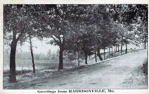 Harrisonville Missouri Greetings Postcard Posted - Picture 1 of 2