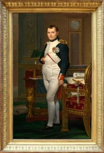 Handmade Old Master-Art Antique Oil Painting The Emperor Napoleon in his office - Picture 1 of 2