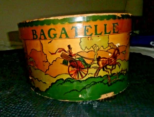 Antike/Vintage BAGATELLE Hutschachtel mit original Stetson Panamahut - Bild 1 von 14