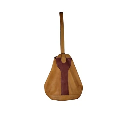 Ellington Rucksack Company Unisex Caramel Leather Sling Bucket Backpack Bag - Image 1 of 4