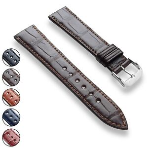 Genuine Louisiana Alligator Leather Watch Band Strap Top Grain 22 20 19 18 17 
