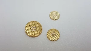 0006 Buttons For Sewing/Craft 19 pcs(different size) gold metal 4holes - Picture 1 of 2