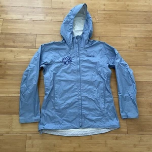 Chaqueta de lluvia Patagonia para mujer H2No Torrentshell con capucha cremallera completa azul claro grande - Imagen 1 de 10