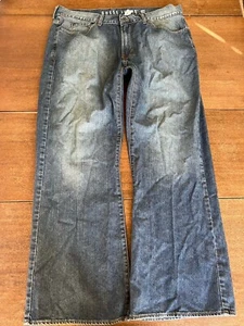 Guess Cliff Bootcut Jeans Men 38x31 Grunge Y2K Skater Western Faded Whisker - Picture 1 of 10