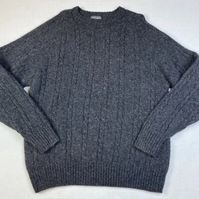 Members Only Sweater Mens Sz XXL Charcoal Gray 100% Wool Casual Pullover - Image 1 of 4