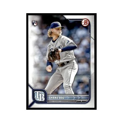 Shane Baz Rookie 2022 Bowman #90 Tampa Bay Rays Baseball Card NM - Image 1 of 3