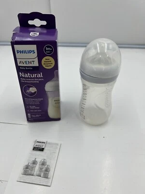 Philips Avent Natural Baby Bottle With Natural Response Nipple Clear 9 oz. - Image 1 of 4
