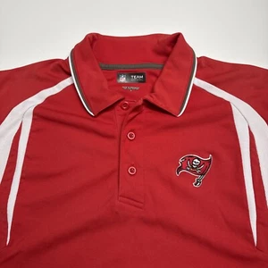 Tampa Bay Buccaneers Short Sleeve Polo Sz L Shirt Performance NFL Team Apparel - Picture 1 of 12