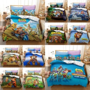 3D Crash Bandicoot Bedding Set Quilt Duvet Cover Pillowcase Single Double UK - Picture 1 of 14