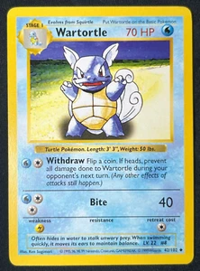 Pokémon TCG Wartortle 42/102 Base Set Shadowless LP+ - Picture 1 of 18