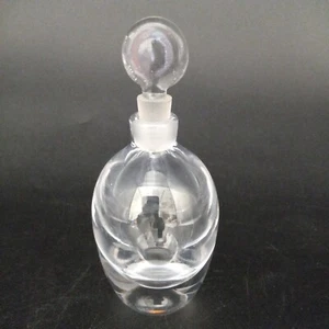 Vintage Klarglas Parfüm Dekanter/Flasche mit Ganzglasstopfen - Bild 1 von 8