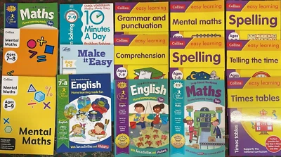 KS2 Home schooling Numeracy Literacy Pack of 15 Workbooks Age 7-9 years New Gift - Image 1 of 4