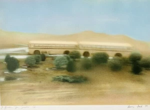 1979 Nancy Fink Schulbus Chromogener Druck Vintage Kalifornien Wüstenlandschaft - Bild 1 von 6