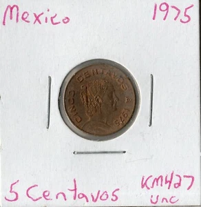 Coin Mexico 5 Centavos 1975 KM427 - Picture 1 of 2