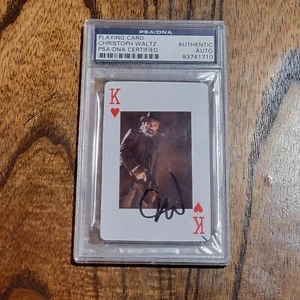 Christoph Waltz Signed Django Unchained Playing Card PSA DNA Auto Encapsulated C - Picture 1 of 2