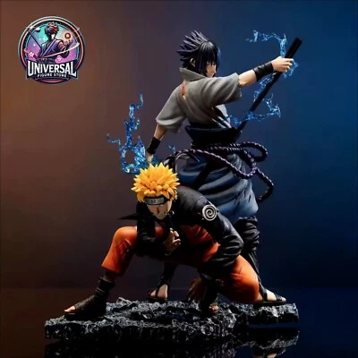 Naruto - Naruto & Sasuke Action Figure 29 cm - Statua da Collezione PVC | NUOVO - Immagine 1 di 4