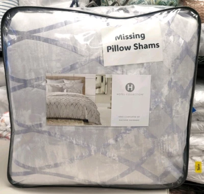 Hotel Collection Dimensional  King Comforter in Blue ( Missing Shams) - Image 1 of 4