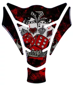 Tankpad 3D Motorrad Gel Lackschutz Aufkleber Skull Würfel kompatibel für Honda - Bild 1 von 7