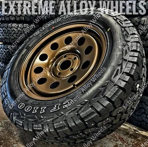 16" Bronze Steel Wheels Fits Ford Transit Mk6 Mk7 Mk8 Vans + All Terrain Tyres - Picture 1 of 3