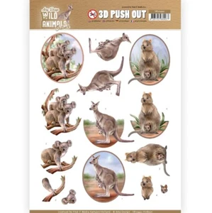 Find it 3D Diecut Decoupage A4 Sheet Amy Design Wild Animals Outback Kangaroo - Picture 1 of 1