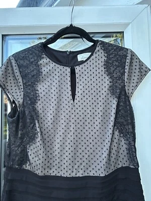 Linea Black Lace Bodycon Dress size 14  - Image 1 of 4