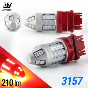 2X 3157 50W High Power Chip LED Red Blinker Turn Signal Parking Light Bulbs Lamp - Picture 1 of 12