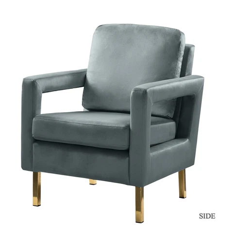 Karat Home Anika Accent Chair - Pewter  MSRP $624.00 Cover