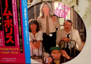 CHEAP TRICK "Dream Police" rare Japan Lp w/Bonus Pic Disc 7" Fan club flier/obi - Picture 1 of 4