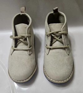 Gymboree Boys' Beige Faux Suede Dress Boots Size 7 - Picture 1 of 4