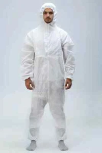HAZMAT Overall Herren weiß Arbeitskesselanzug Garagenbaustellenoverall Katze 3 Typ 5B 6B - Bild 1 von 4