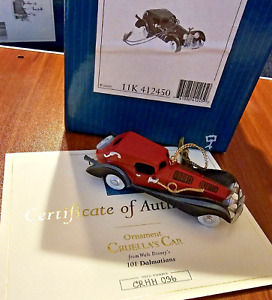 Wdcc Walt Disney Enchanted Places 101 Dalmatians - Cruella's Car Ornament w/Box
